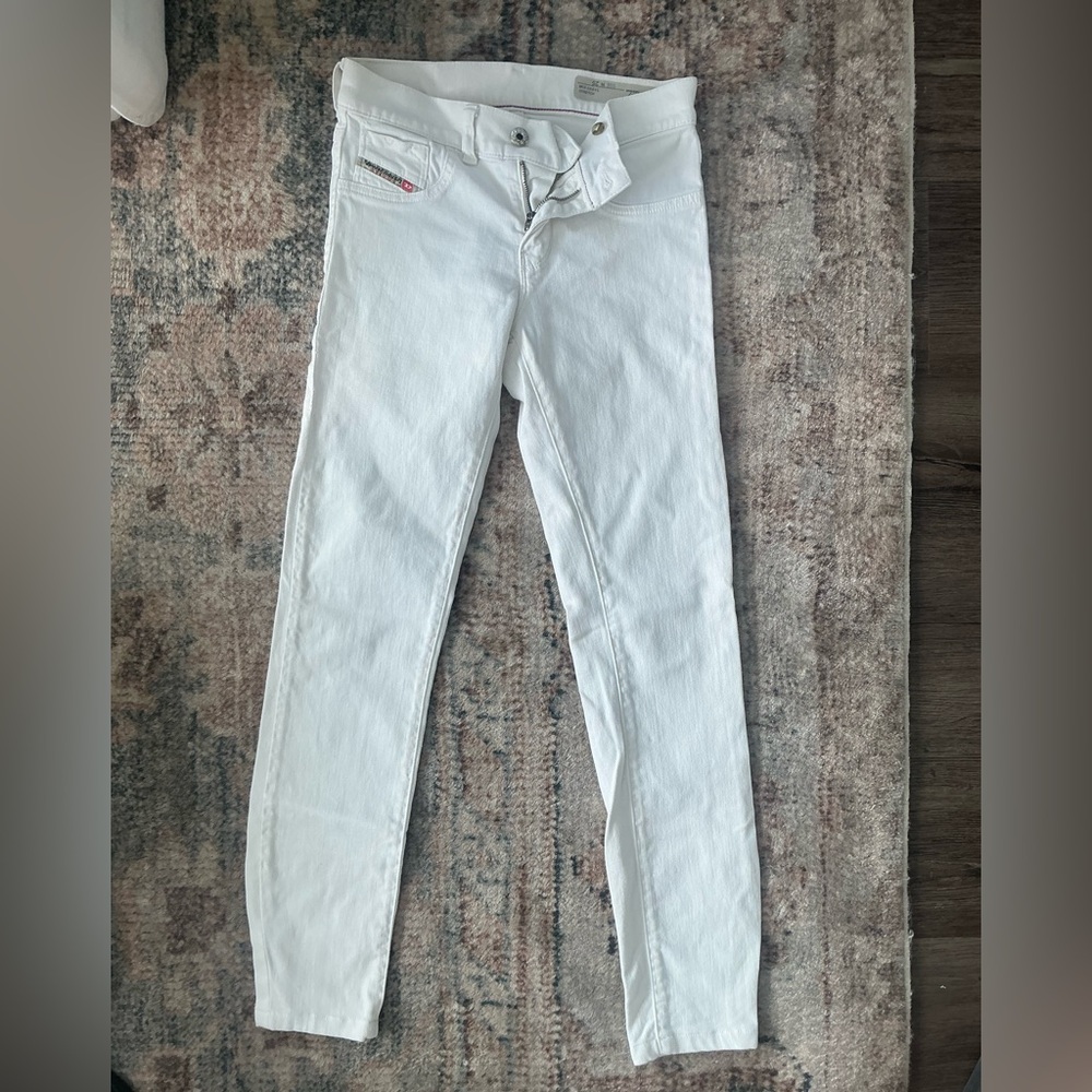 Diesel White Stretch Jeans